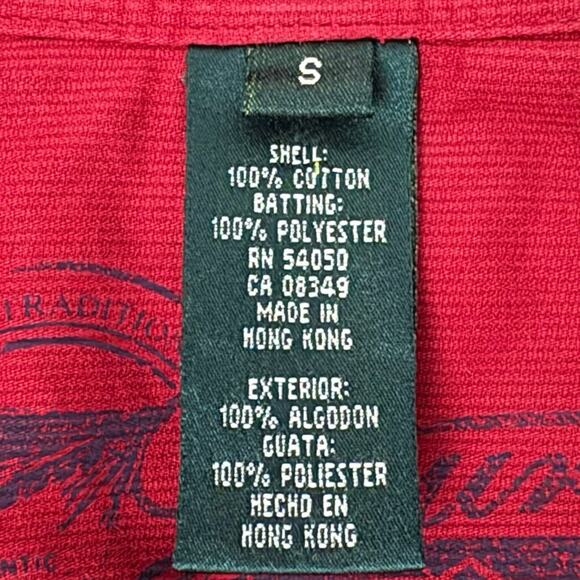 Vintage Ralph Lauren Dry Goods Co Red Fly Fishing Shirt Made in Hong Kong Sz S - Picture 6 of 11
